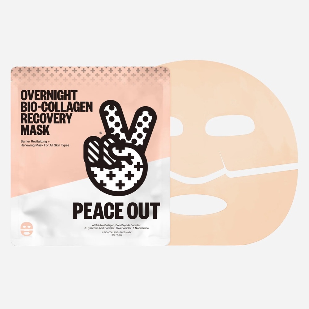 💄4/$25 peace out overnight collagen recovery mask